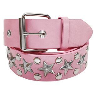 Star Studded Belt Rivet Y2k Belts Women Punk Accessoriess Gothic Belt (pink)⚡️